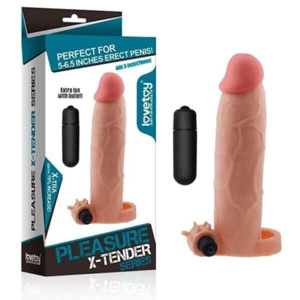 FUNDA CON EXTENSION CON SOPORTE PARA TESTÍCULOS BALA CON VIBRACION 1 FUNCION