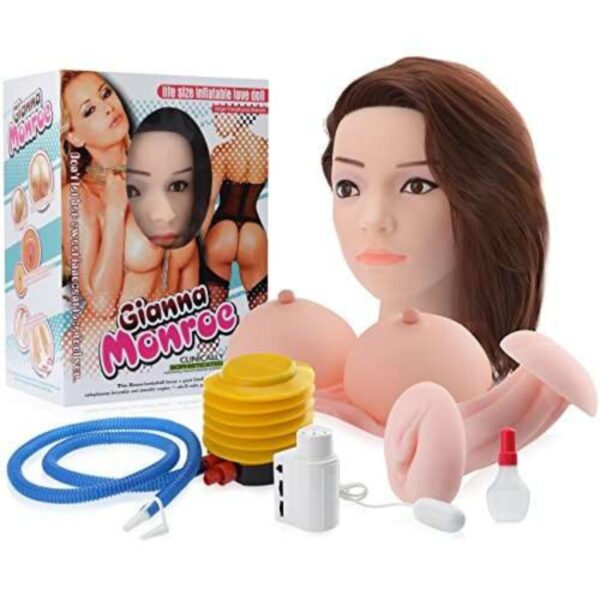 MUÑECA INFLABLE REAL 1.60 M CABEZA DE MANIQUÍ CON ACCESORIOS