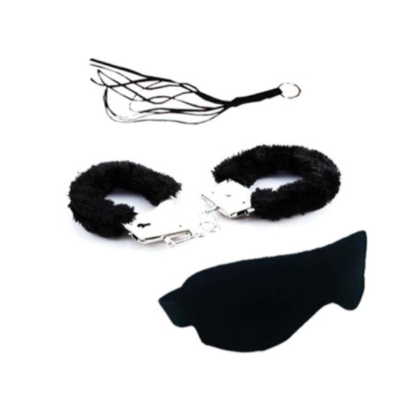 Kit de Látigo, Esposas con Peluche y Antifaz