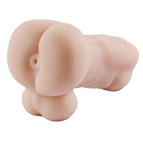 MASTURBADOR MAGIC FLESH TEXTURIZADO FORMA DE TORSO MASCULINO CON TESTÍCULOS 15 X 8 CM
