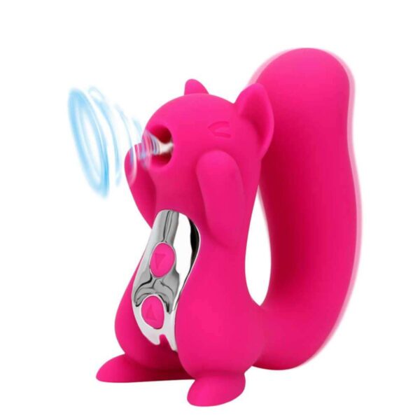 VIBRADOR Y ESTIMULADOR CLITORAL SIMULADOR DE SUCCIÓN SQUIRREL