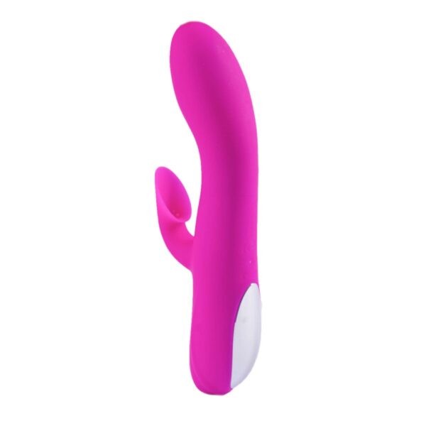 VIBRADOR DE SILICÓN SUAVE CON SUCCIÓN 12 FUNCIONES FLIRT PRETTY LOVE