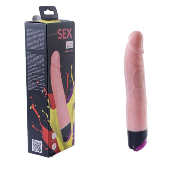 VIBRADOR DE GEL SUAVE CON ROTACIÓN 24 X 4 CM COLORFUL SEX EXPERIENCE